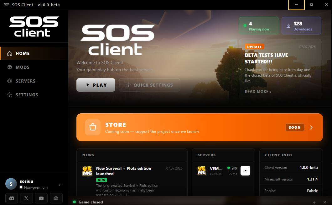 SOS Client Launcher